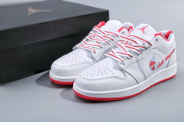 Air Jordan 1 Retro White Light Red Women Shoes