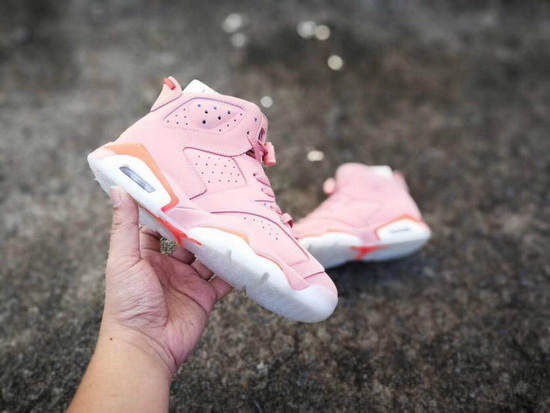 Women Air Jordan 6 Retro Pink Basketball Shoes