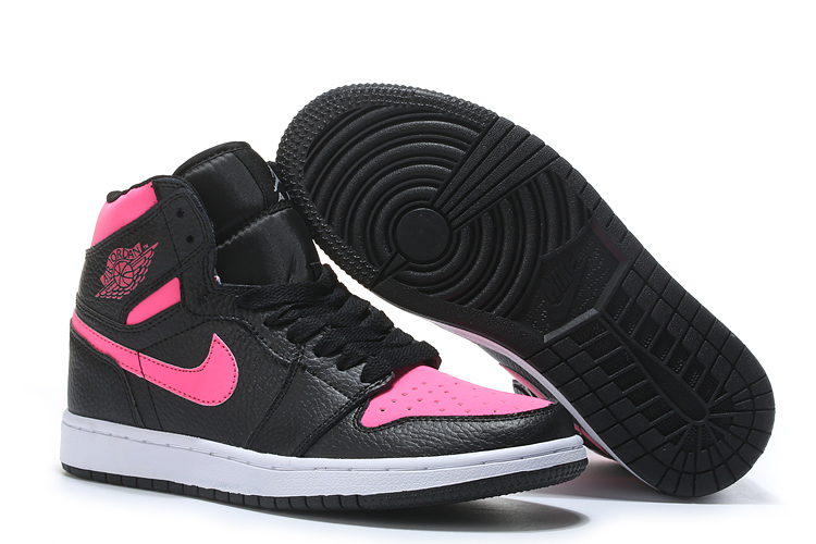 Air Jordan 1 Women Shoes Black Pink