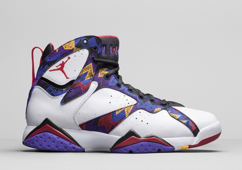 Air Jordan 7 Shoes 2015 Womens White Purple Red