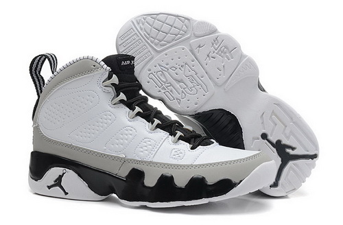 Air Jordan 9 Shoes 2014 Womens White Grey Black