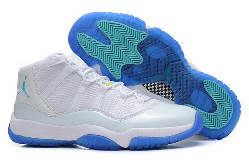 Air Jordan 11 Shoes 2014 Mens White Blue Cyan