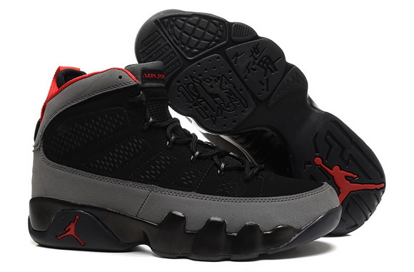 Air Jordan 9 Women Shoes Black Grey