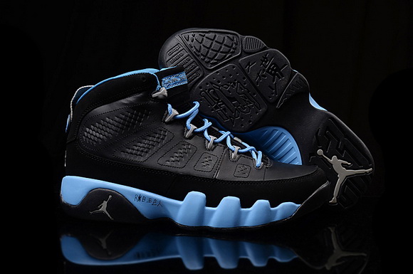 Air Jordan 9 Women Shoes Black Blue