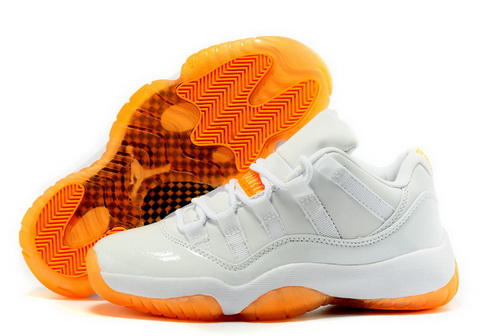 Air Jordan 11 Shoes 2015 Womens Low GS Citrus White Orange