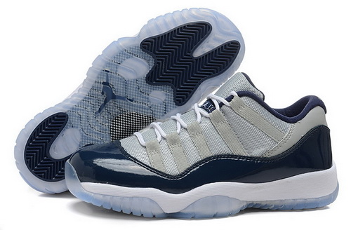 Air Jordan 11 Shoes 2015 Womens Low Grey Black White