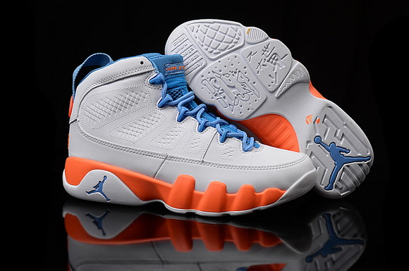 Air Jordan 9 Women Shoes Grey Orange