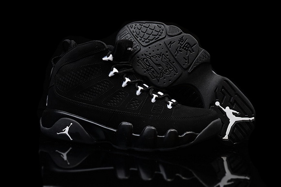 Air Jordan 9 Women Shoes Black White Lace