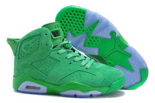 Air Jordan 6 Shoes 2015 Womens Anti Fur All Green