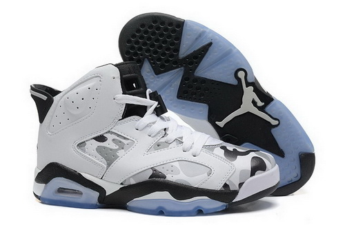 Air Jordan 6 Shoes 2015 Womens Camouflage White Black