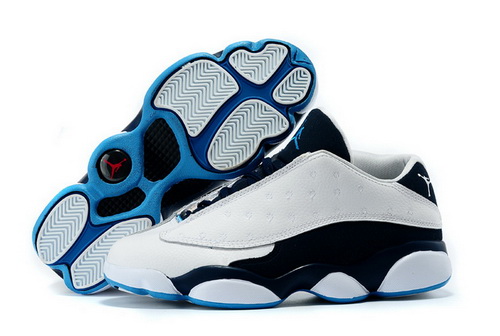 Air Jordan 13 Shoes 2015 Mens Low White Black Blue