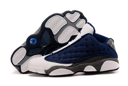 Air Jordan 13 Shoes 2015 Mens Low Navy White Grey