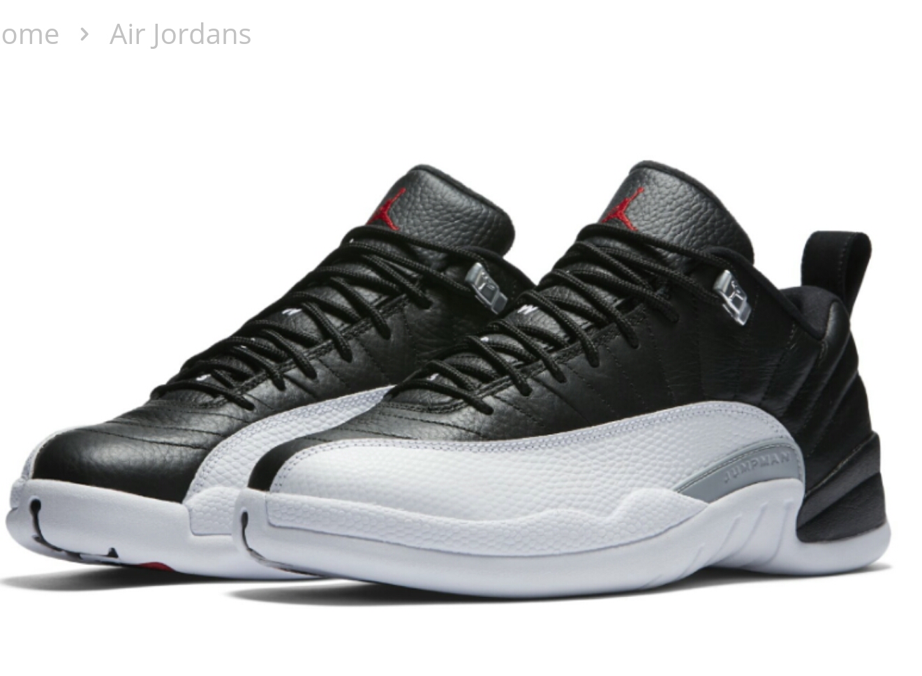 Air Jordans 12 Retro Playoffs Black White Restock Low Cut