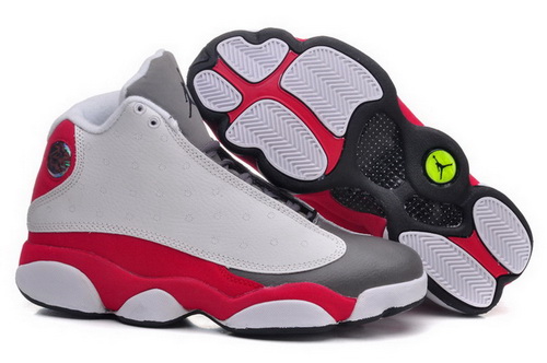 Air Jordan 13 Shoes 2014 Mens Grey Toe White Grey Red