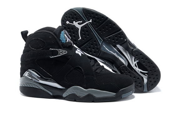 Air Jordan 8 Men Shoes Black Gray