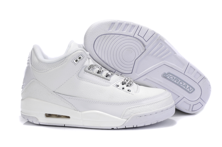 Air Jordan 3 Men Shoes All White