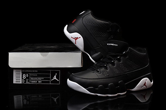 Air Jordan 9 Classic Low Men Shoes Black White Sole