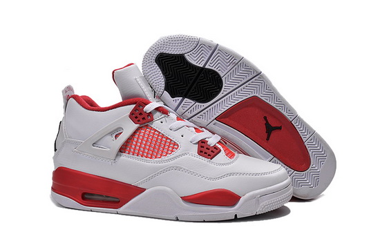 Air Jordan 4 Men Shoes White Red