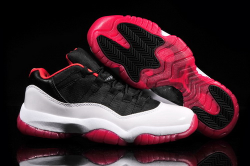 Air Jordan 11 Shoes 2013 Mens Low Grade AAA Black White Red