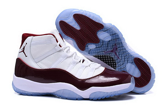 Air Jordan 11 Retro White Wine Red Men Shoes