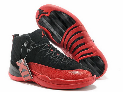 Air Jordan 12 Shoes 2013 Mens Anti Fur Black Red