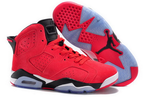 Air Jordan 6 Shoes 2015 Mens Anti Fur Red Black