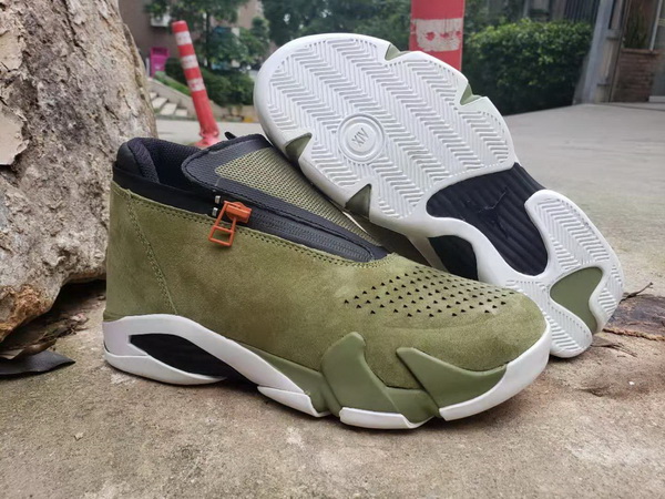 Air Jordan 14 Retro Zipper Army Green Men Shoes