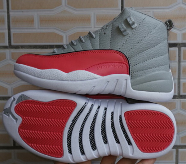 Air Jordan 12 Retro 2019 New Grey Red Men Shoes