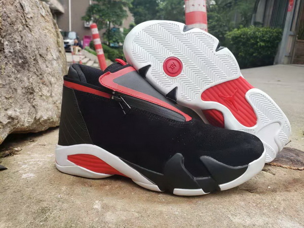 Air Jordan 14 Retro Zipper Black White Red Men Shoes