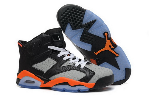 Air Jordan 6 Shoes 2015 Mens Black Grey Orange