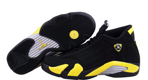 Air Jordan 14 Shoes 2015 Mens Black Yellow