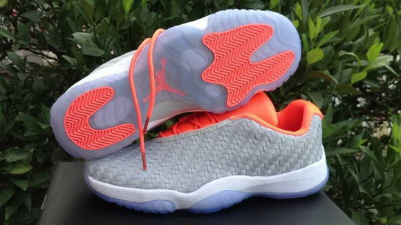 Air Jordan 11 Future PREMIUM Men Grey Orange Shoes