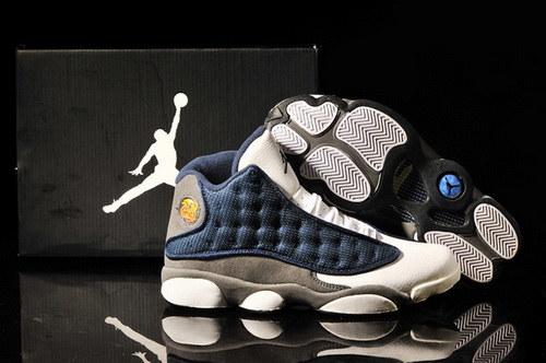 Air Jordan 13 XIII Shoes 2013 Mens Shoes Navy Blue Grey White Online