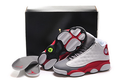 Air Jordan 13 Shoes 2015 Mens White Red Gray