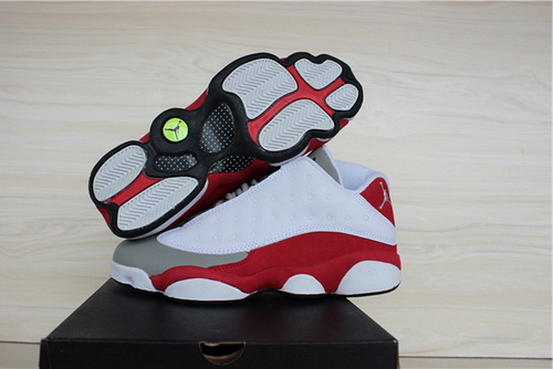 Air Jordan 13 Shoes 2015 Mens Low White Grey Red