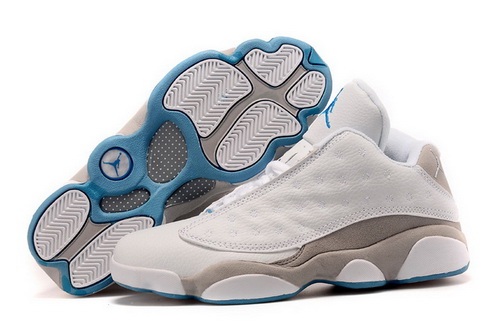 Air Jordan 13 Shoes 2015 Mens Low White Grey Blue