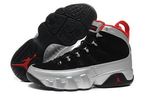 Air Jordan 9 Shoes 2015 Mens Black Silver Red