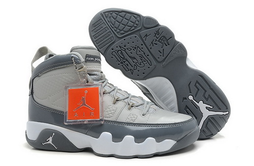 Air Jordan 9 Shoes 2013 Mens Grey White