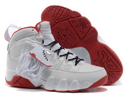 Air Jordan 9 Shoes 2013 White Red