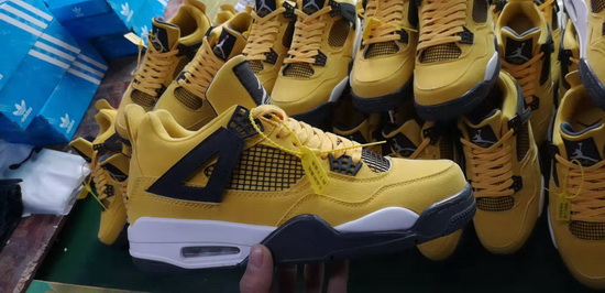 Air Jordan 4 Retro Yellow 2019 New Design Men Shoes