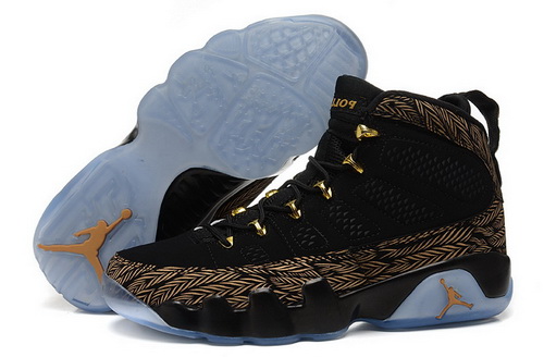 Air Jordan 9 Shoes 2015 Mens Black Gold