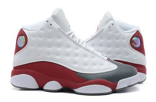 Air Jordan 13 Shoes 2013 Mens Grade AAA White Red Grey