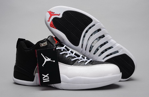 Air Jordan 12 Shoes 2014 Mens Low Black White