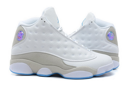 Air Jordan 13 Shoes 2013 Mens Grade AAA White Grey Blue