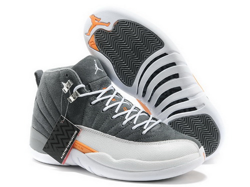 Air Jordan 12 Shoes 2013 Mens Anti Fur Grey White