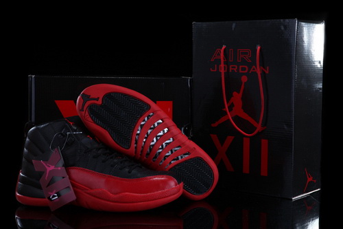 Air Jordan 12 Shoes 2013 Mens Grade AAA Black Red