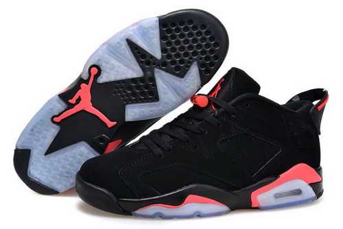 Air Jordan 6 Shoes 2015 Mens Low With Seal 3M Reflective Black Pink