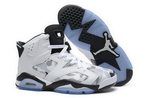 Air Jordan 6 Shoes 2015 Mens Camouflage White Black