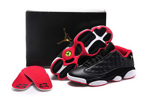 Air Jordan 13 Shoes 2015 Mens Low 30th Anniversary Black Red White