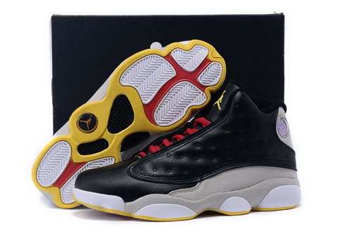 Air Jordan 13 Shoes 2015 Mens Black Grey Yellow